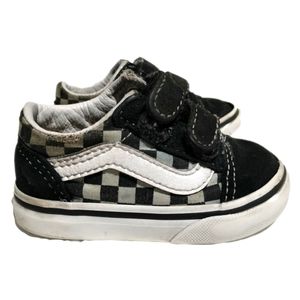 Vans Old Skool kids black, white and grey shoes